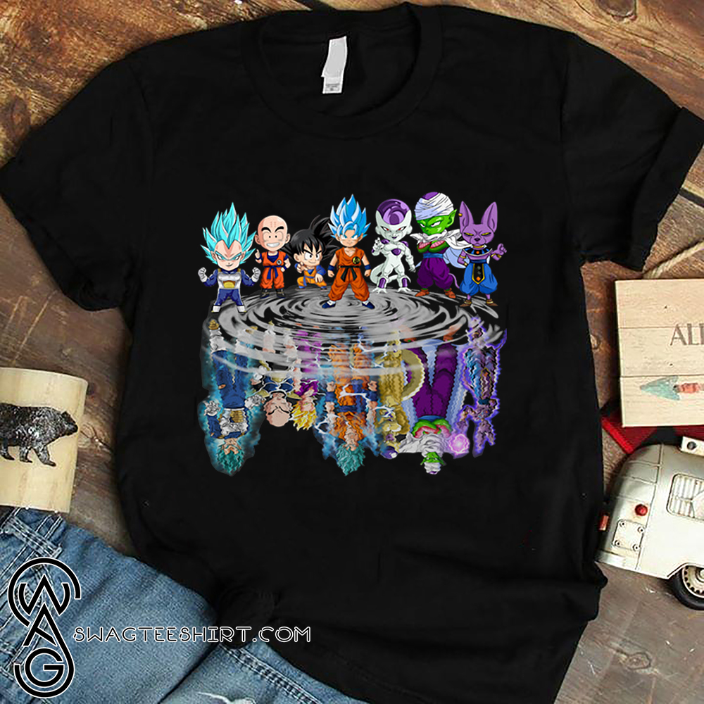 Dragon ball characters water reflection shirt - maria