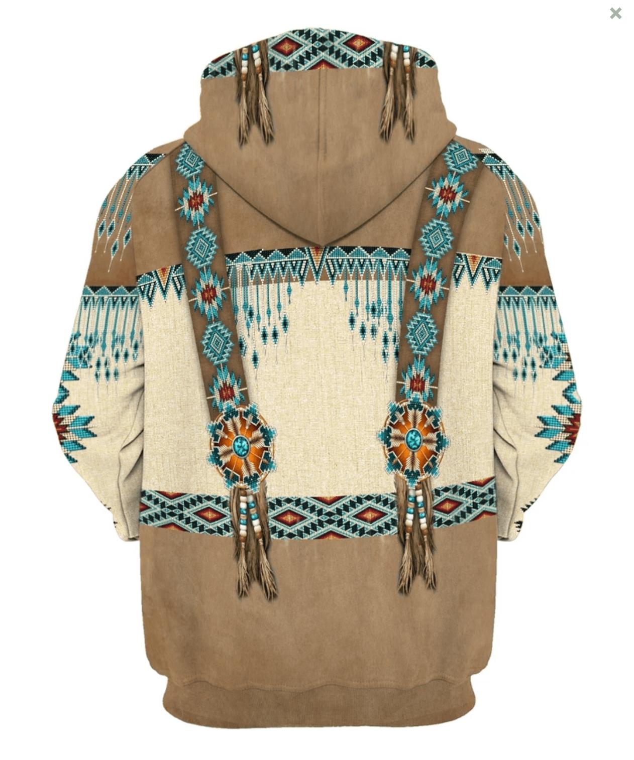 Apache warrior native american all over print hoodie 1