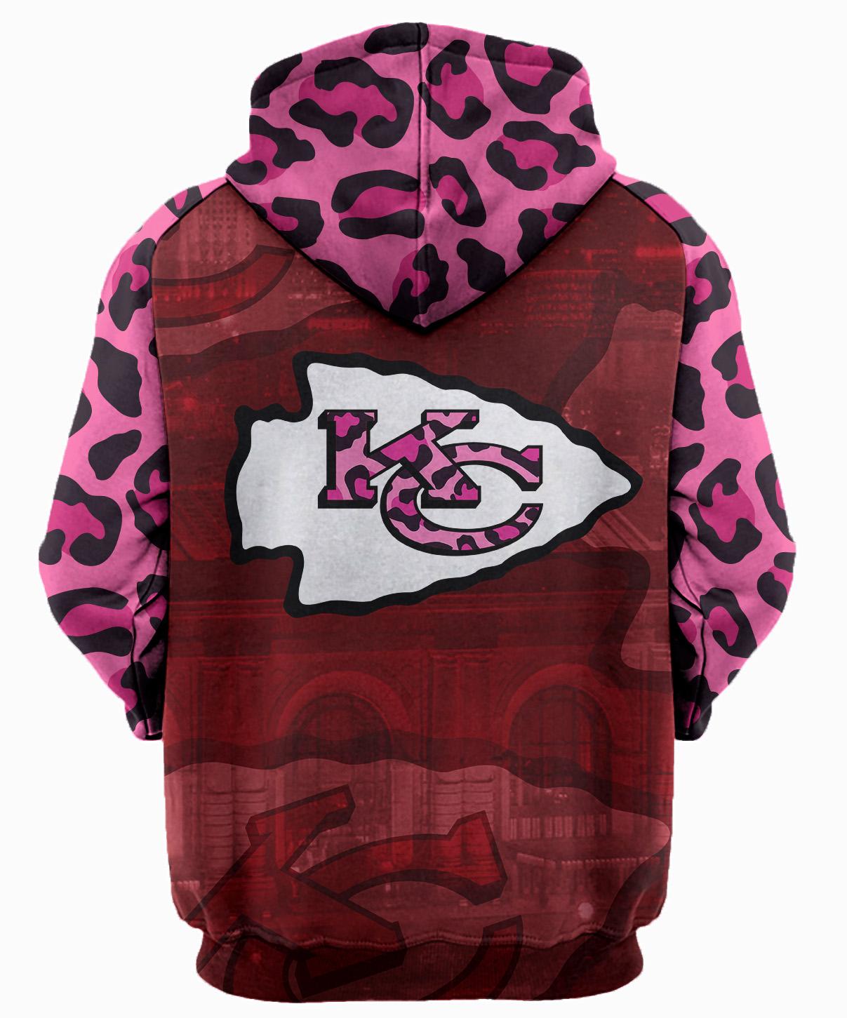 Breast cancer fight like a kansas city chiefs 3d hoodie 2- maria