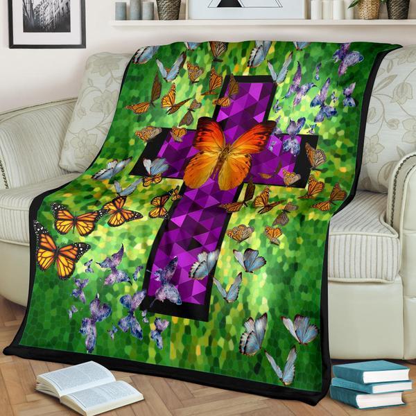 Butterflies in heaven fleece blanket - maria