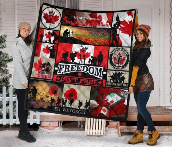 Canada Veterans Freedom Isn’t Free Premium Quilt – LIMITED EDITION BBS