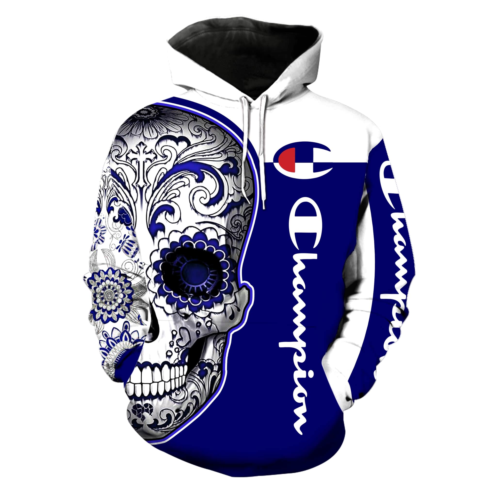 Champion sugal skull full over print hoodie