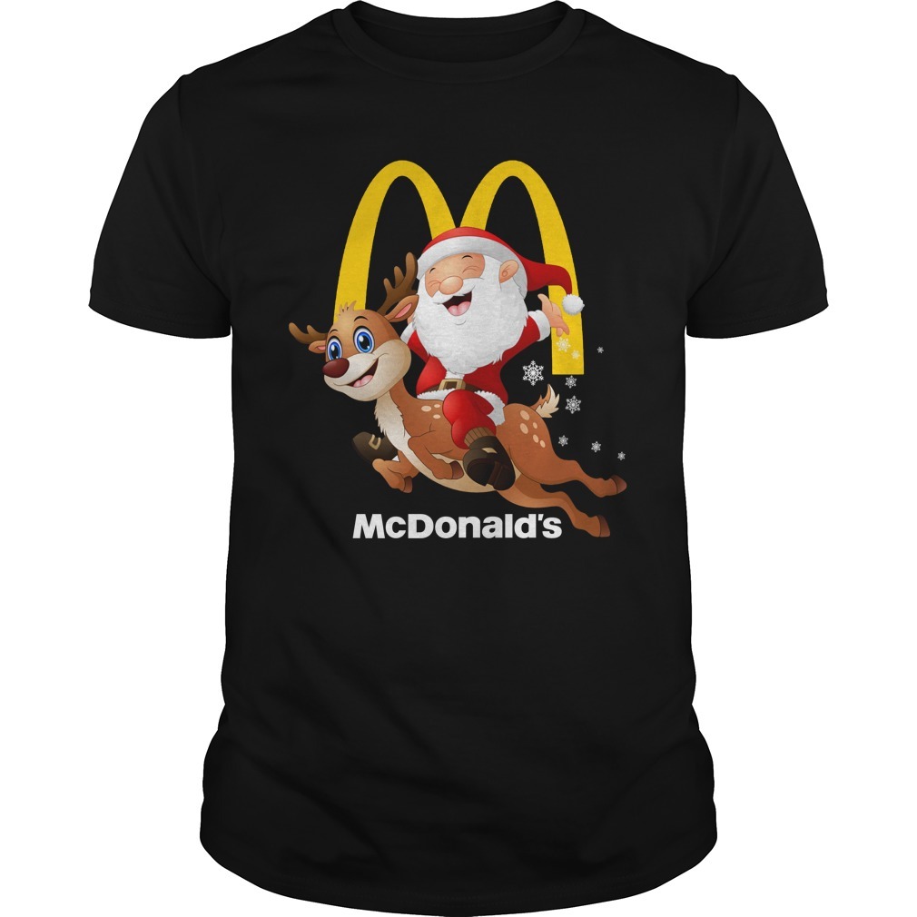 Christmas santa claus and reindeer Mcdonald shirt – BBS