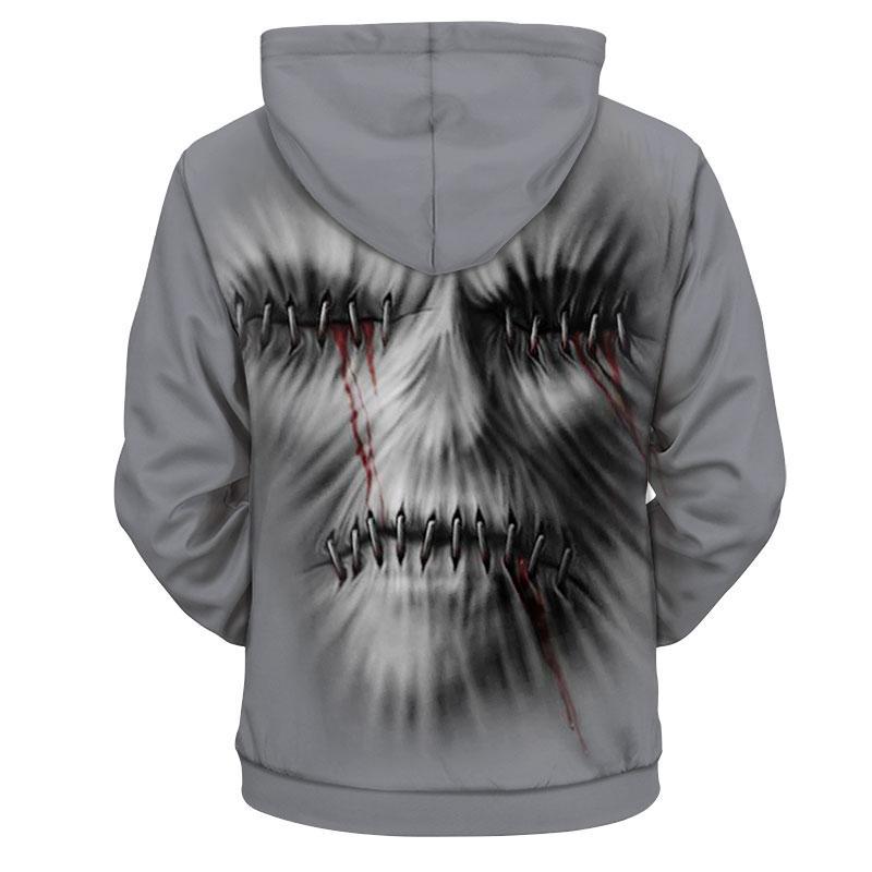 Creepy skull 3d hoodie - maria