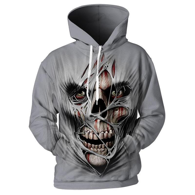 Creepy skull 3d hoodie – maria
