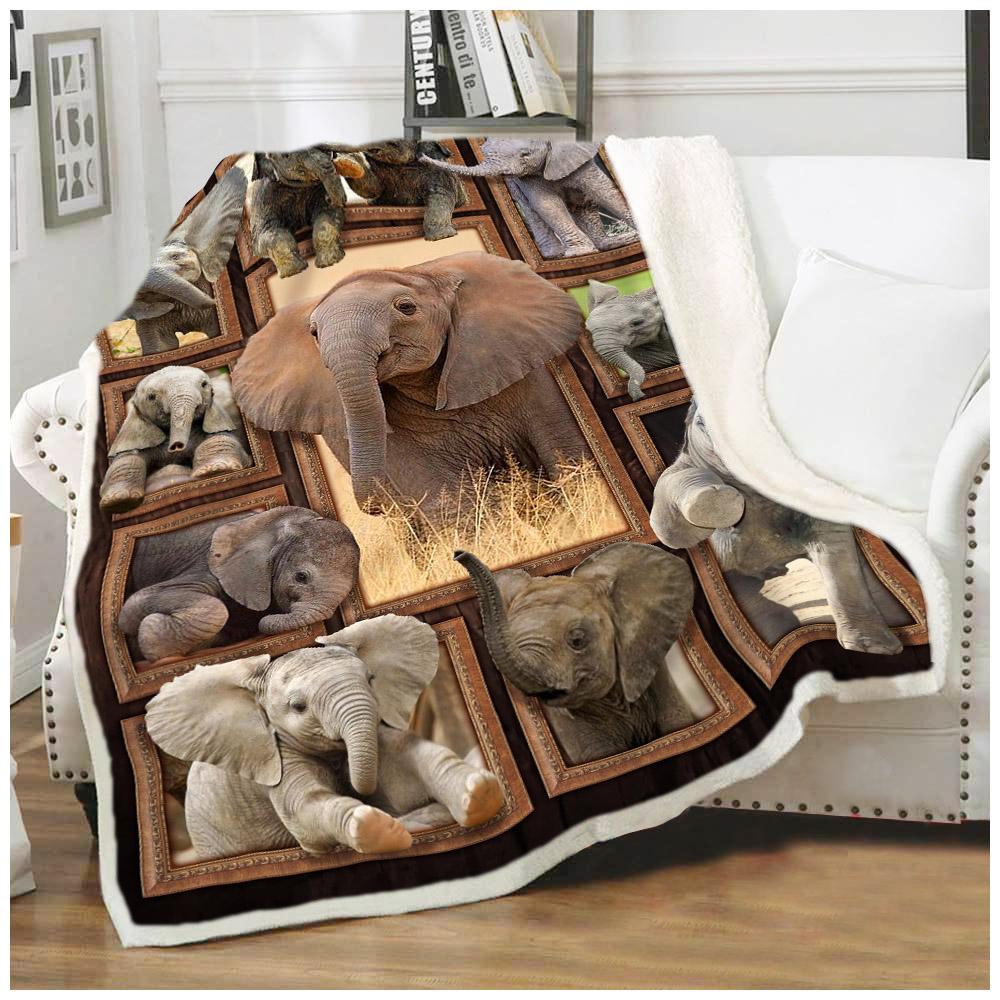 Cute elephants blanket - maria