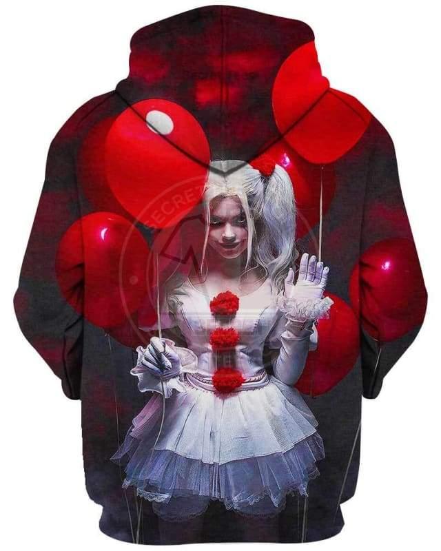 Halloween pennywise the sexy clown girl 3d hoodie - maria