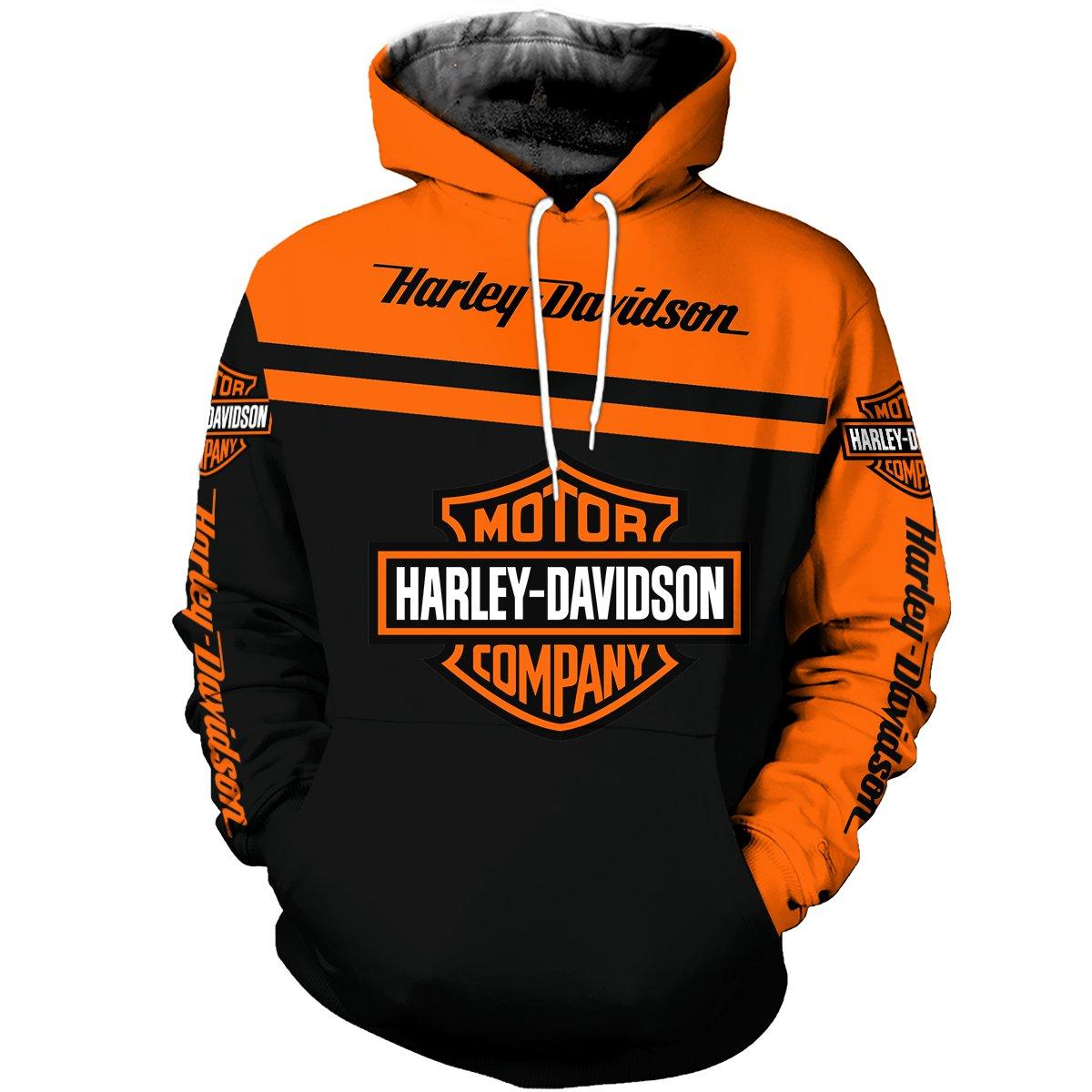 Harley-davidson motorcycles 3d all over printed hoodie - maria
