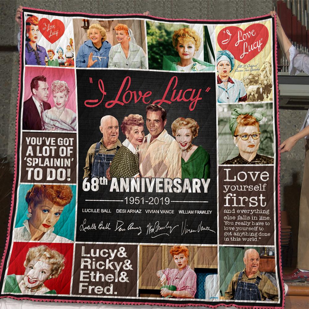 I love lucy 68th anniversary 1951-2019 quilt - maria