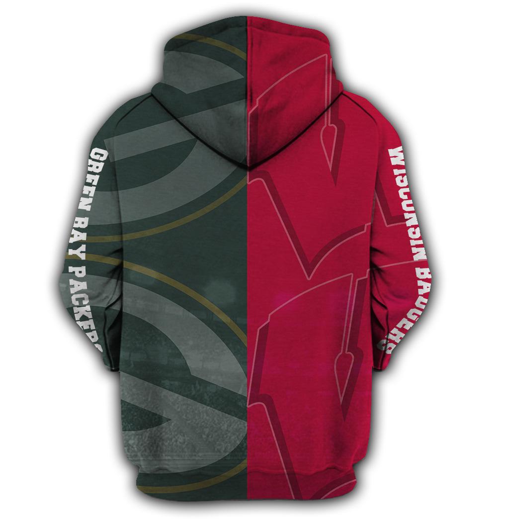 I’m a wisconsin badgers on saturdays and a green bay packers on sundays 3d hoodie - maria