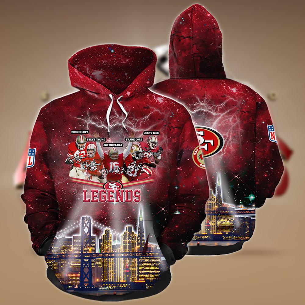 NFL san francisco 49ers legends 3d hoodie - maria