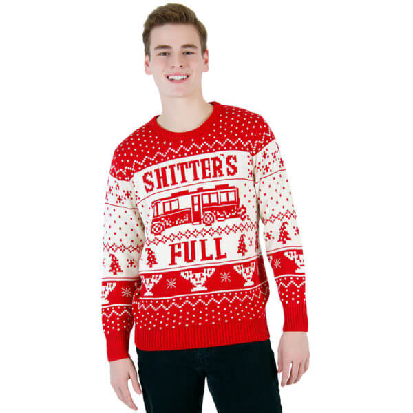 National lampoon vacation shitter’s full ugly christmas sweater - front
