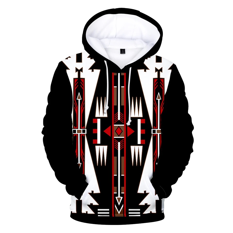 Native American Black Culture Symbol All Over Hoodie- LIMITED BBS