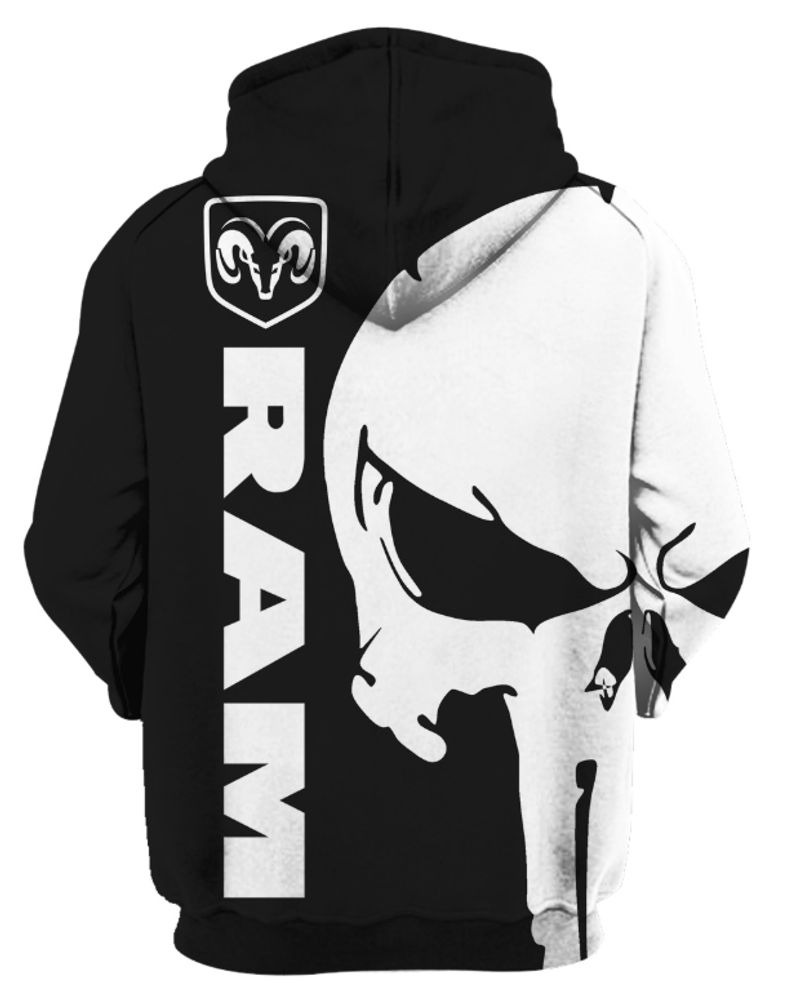 Punisher skull Ram 3d hoodies