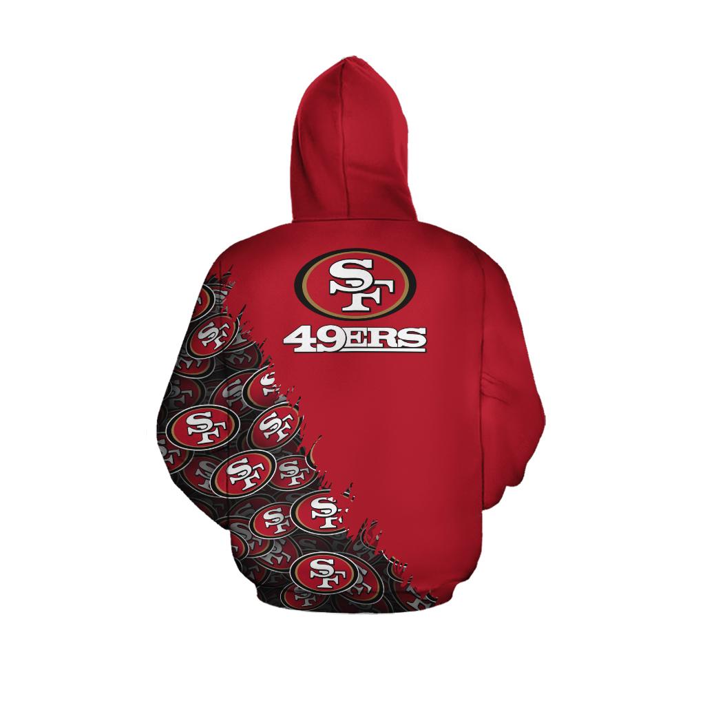 San francisco 49ers 3d hoodie - back