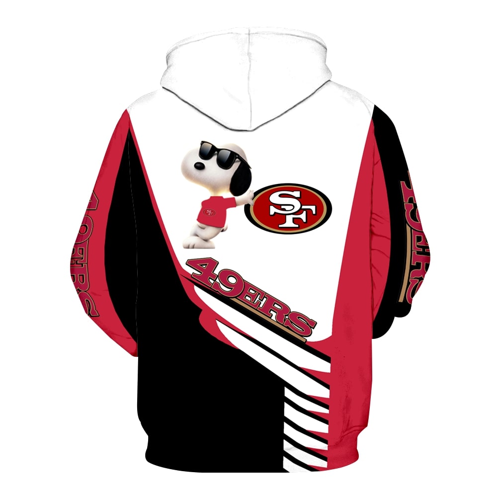 San francisco 49ers snoopy 3d hoodie - back