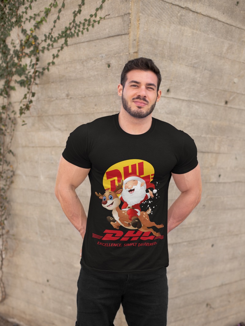 Santa riding reindeer dhl excellence simply delivered shirt, hoodie, tank top – pdn