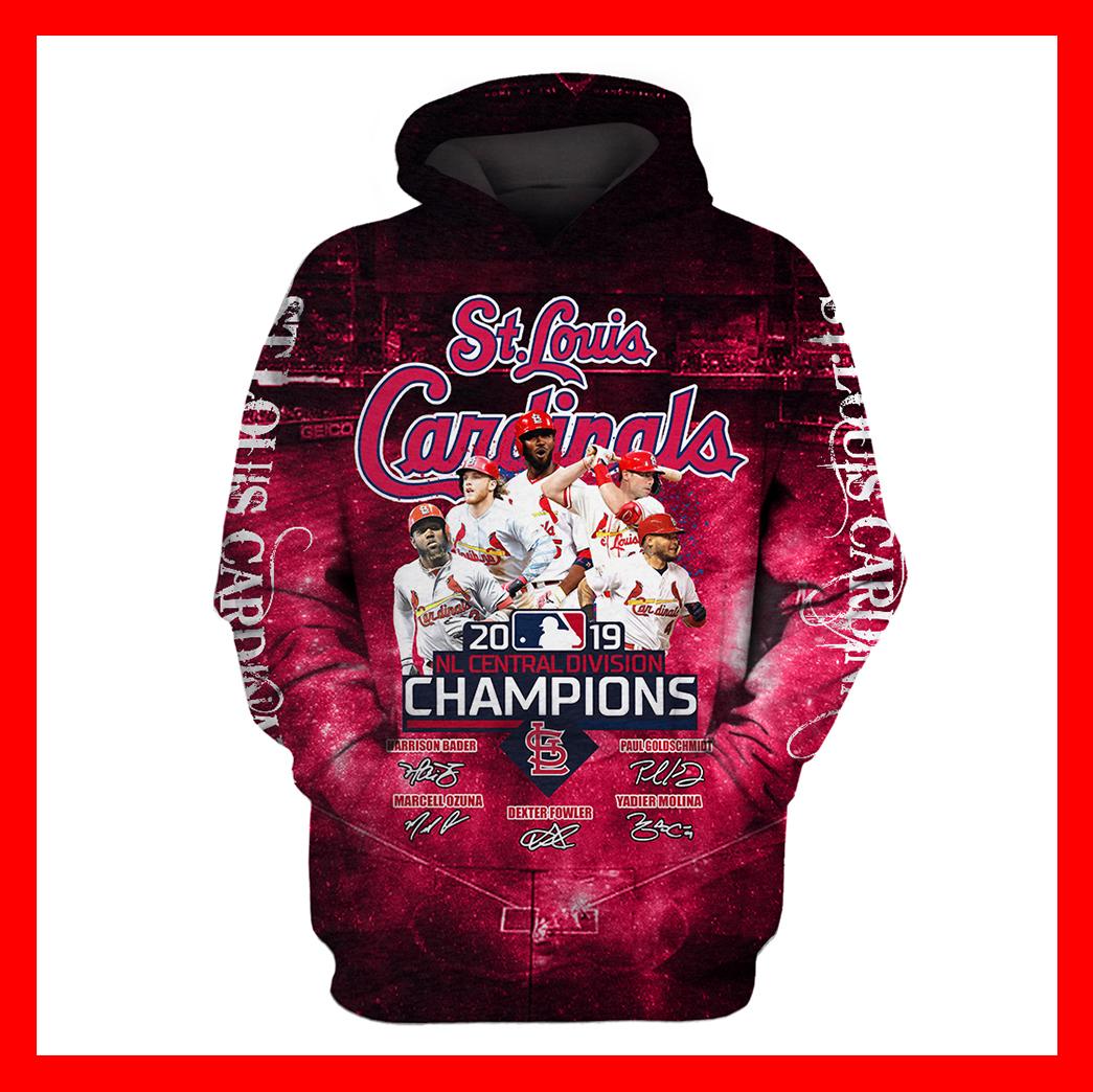 St louis cardinals 2019 nl central division champions 3d hoodie - maria