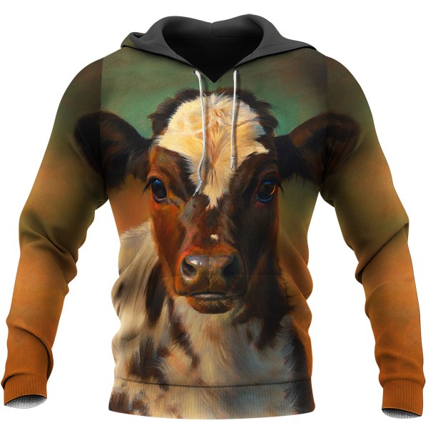 The beautiful cow all over print hoodie