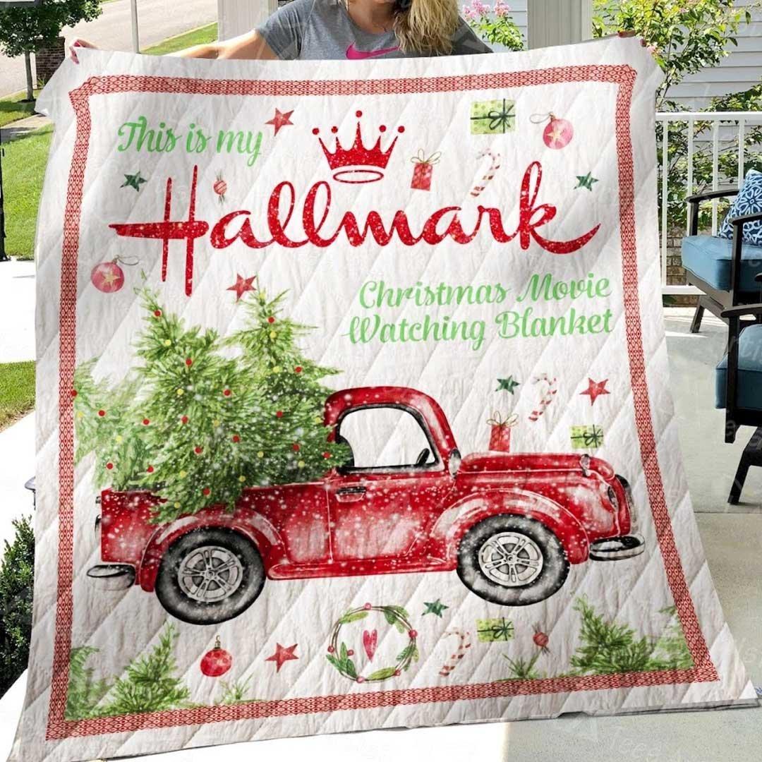 This is my hallmark christmas movie watching blanket quilt