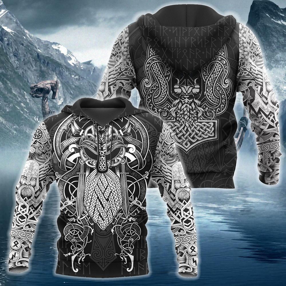 Viking odin 3d hoodie