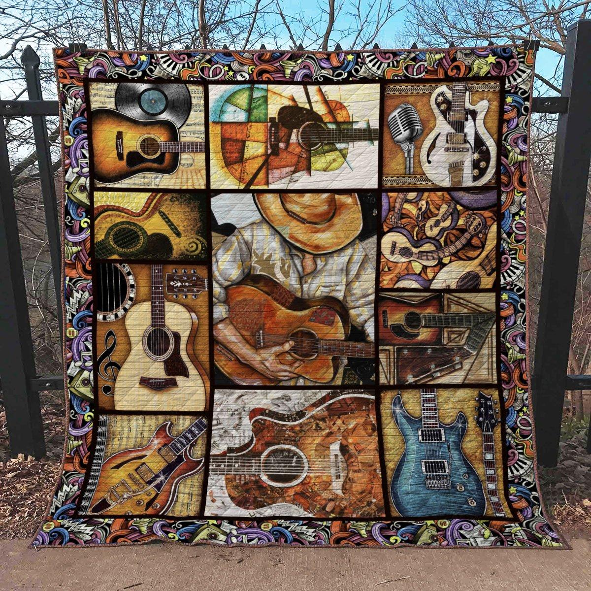 Vintage guitar quilt – maria