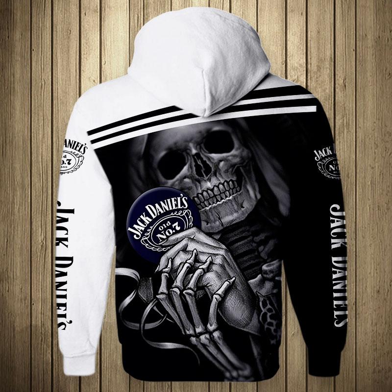 Skull Skeleton Jack Daniel’s 3d shirt - maria