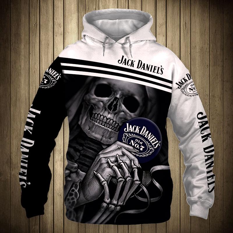 Skull Skeleton Jack Daniel’s 3d shirt - maria