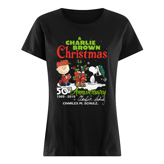 A Charlie Brown Christmas 50th anniversary 1969-2019 signature shirt classic women's t-shirt