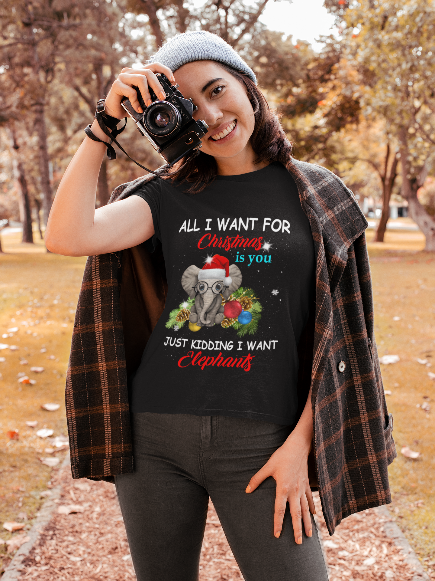All i want for christmas is you just kidding i want elephants shirt, hoodie, tank top – pdn