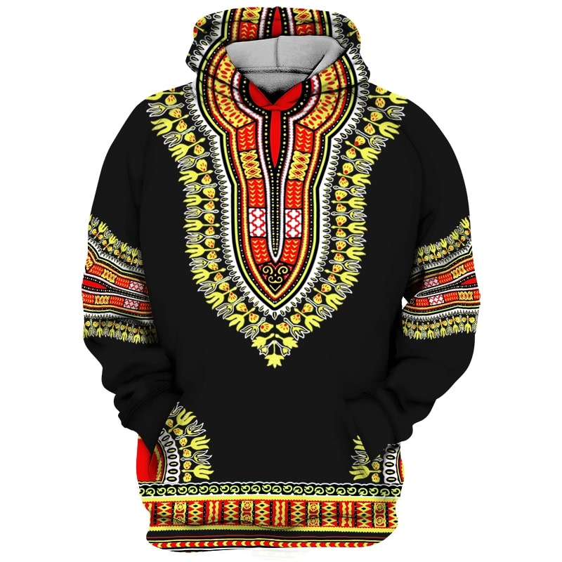 African dashiki all over print hoodie 2