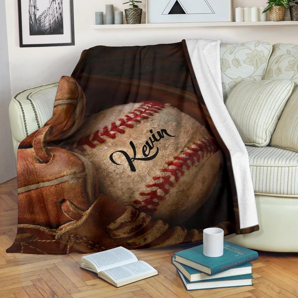Baseball Glove Custon Blanket