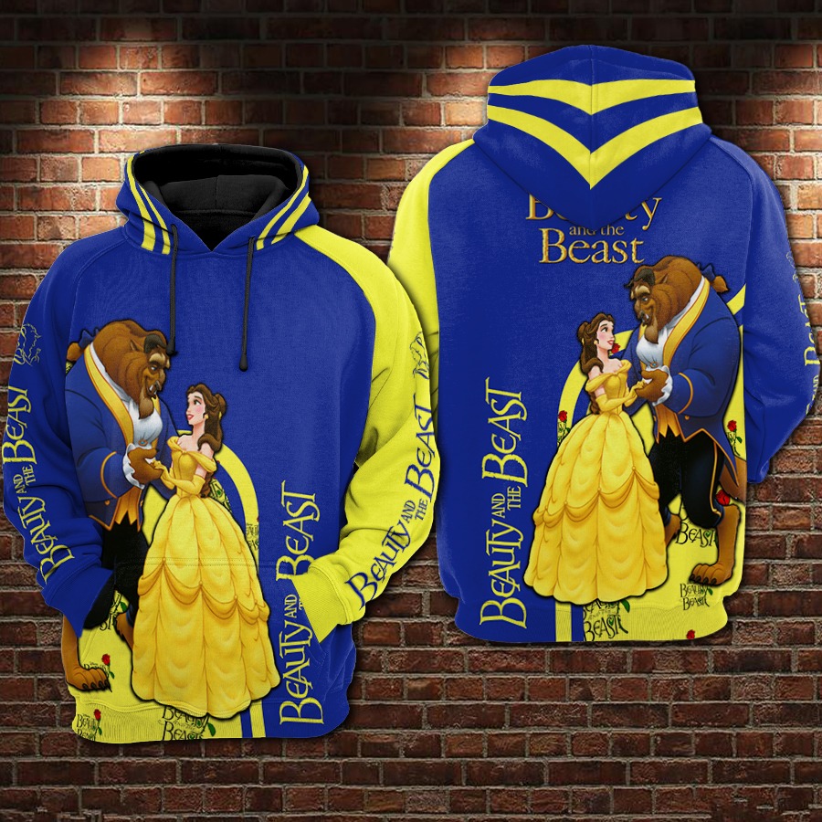 Beauty and the beast 3d full print hoodie