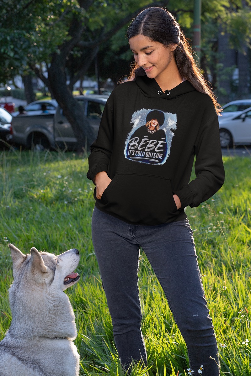 Bebe it’s cold outside Moira Rose hoodie