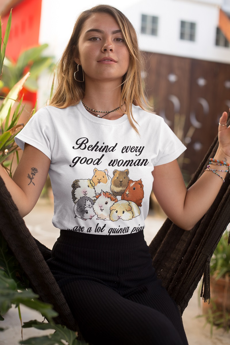 Behind every good woman are a lot guinea pigs shirt, hoodie, tank top – pdn