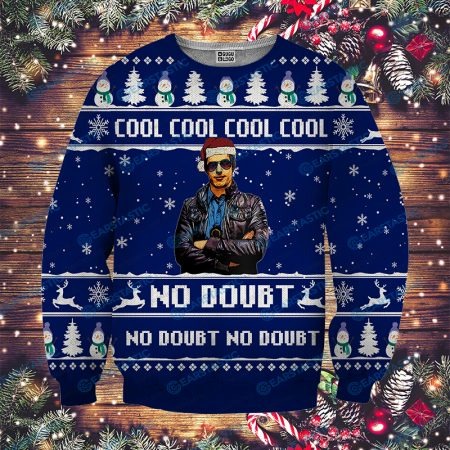 Brooklyn nine nine Cool No Doubt 3d full print Christmas blue sweater