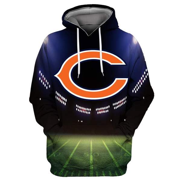 Chicago bears full printing hoodie 1