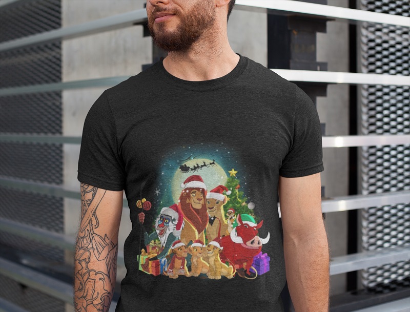 Christmas the Lion King characters shirt