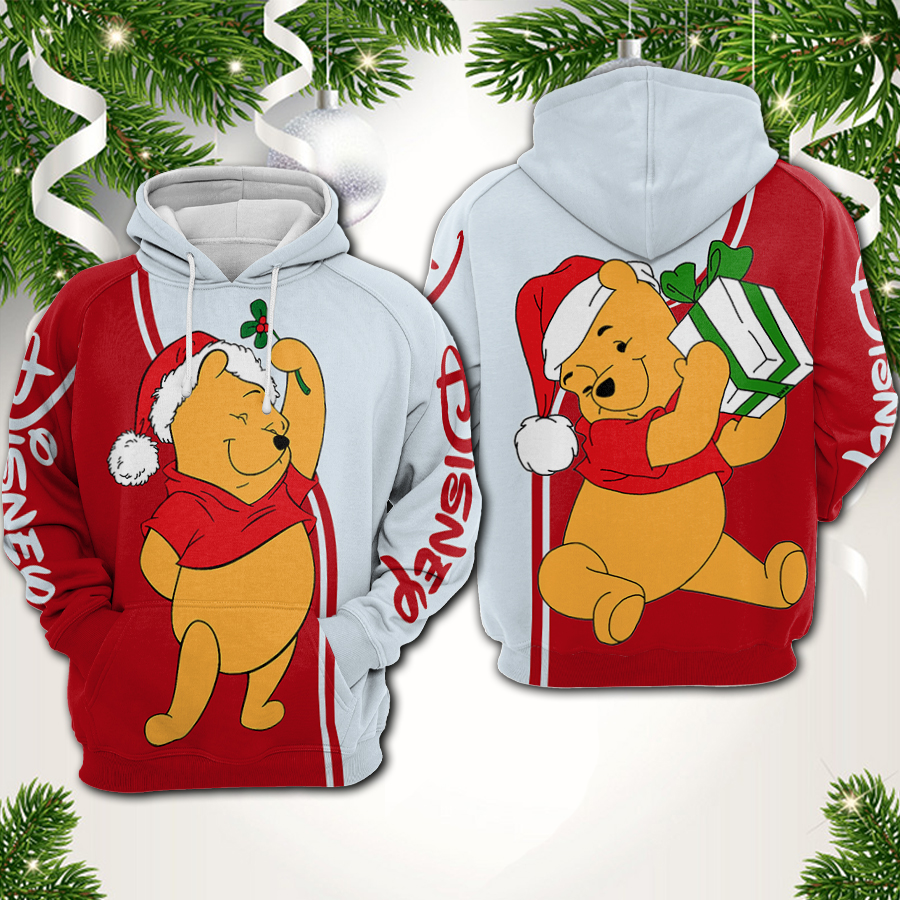 Christmas winnie-the-pooh all over printed shirt – maria