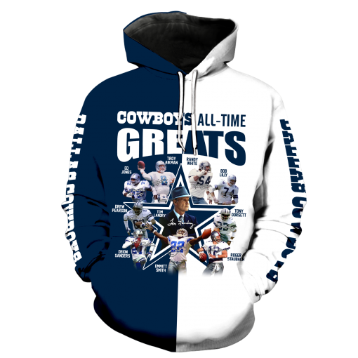 Dallas Cowboys All-Time Greats Full Over Print 3d hoodie