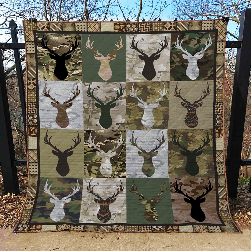 Deer hunting camo blanket 1