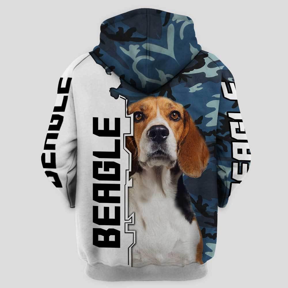 Dog beagle 3d hoodie 1- maria