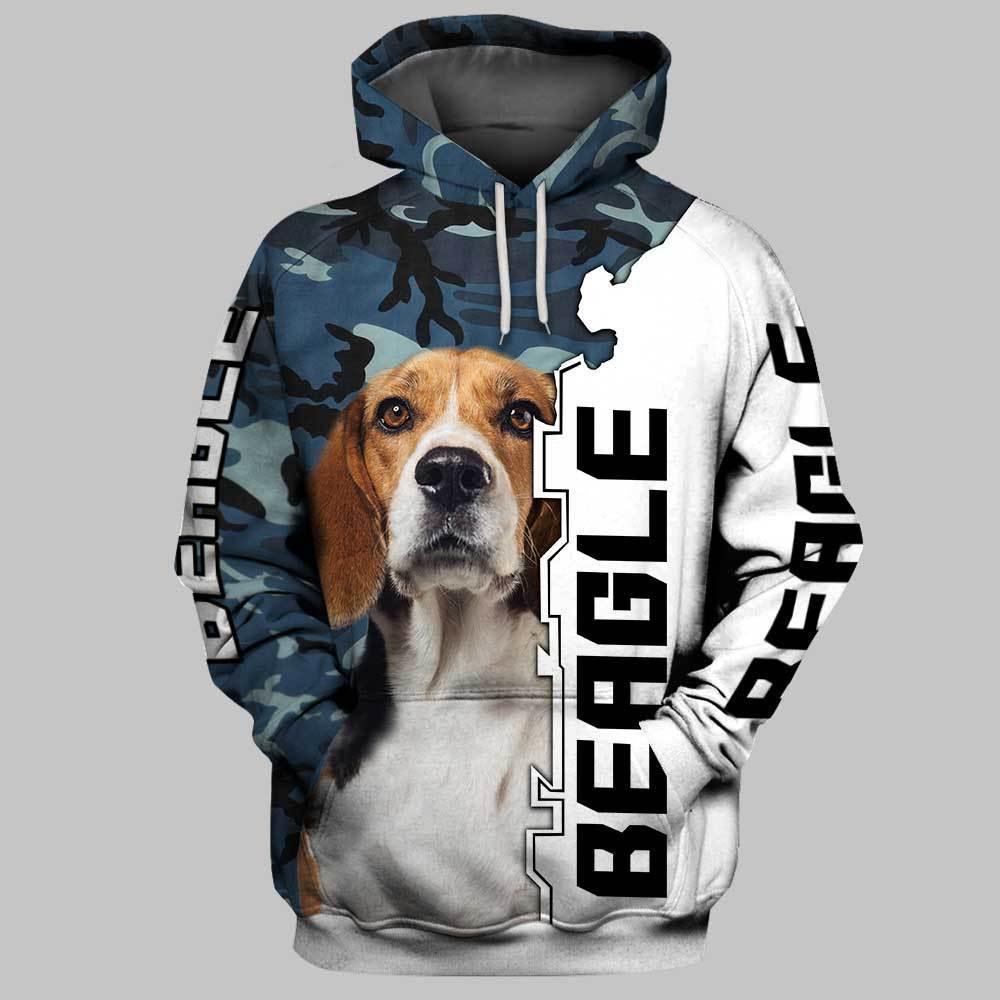 Dog beagle 3d hoodie - maria