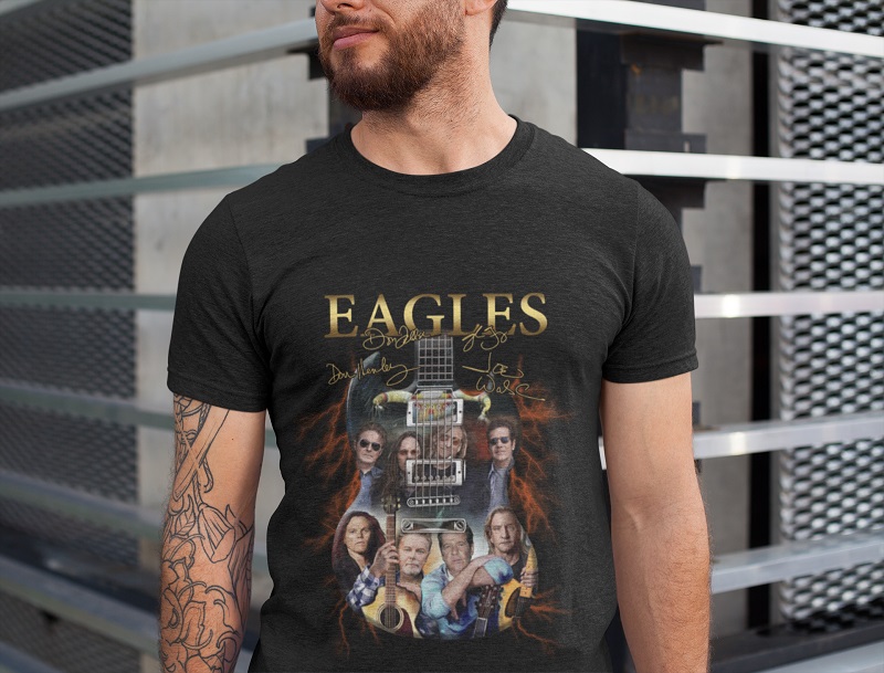 Eagles guitar signatures shirt