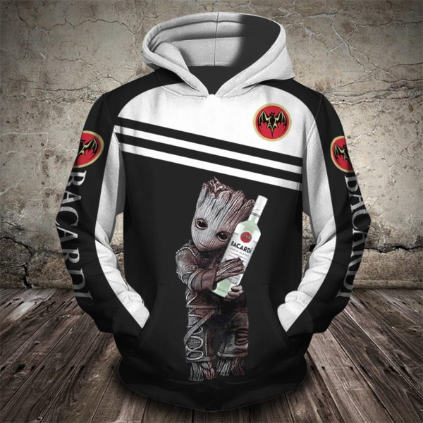 Groot Bacardi 3d full print hoodie