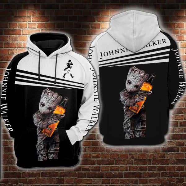 Groot Johnnie Walker 3d full print hoodie