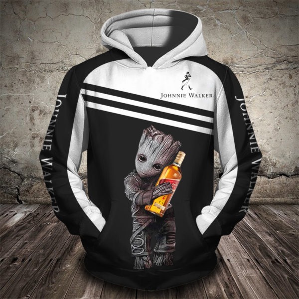 Groot Johnnie Walker 3d full print hoodies