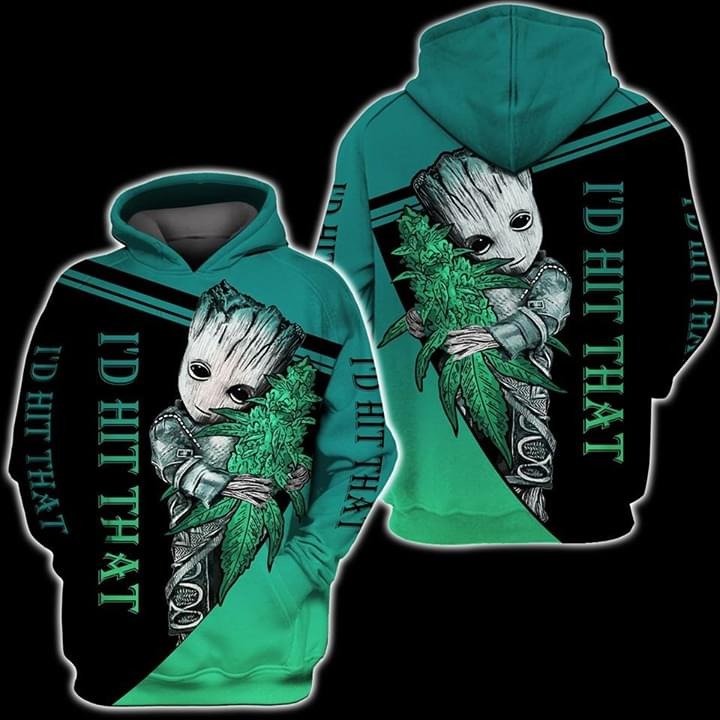 Groot weed I would hit that 3d full print hoodie – BBS