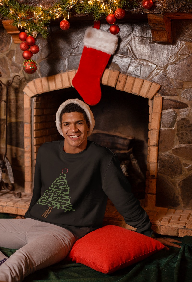Guns Christmas tree sweater