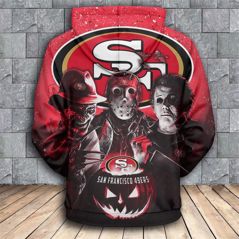 Horror movie characters san francisco 49ers 3d zipper hoodie 1- maria